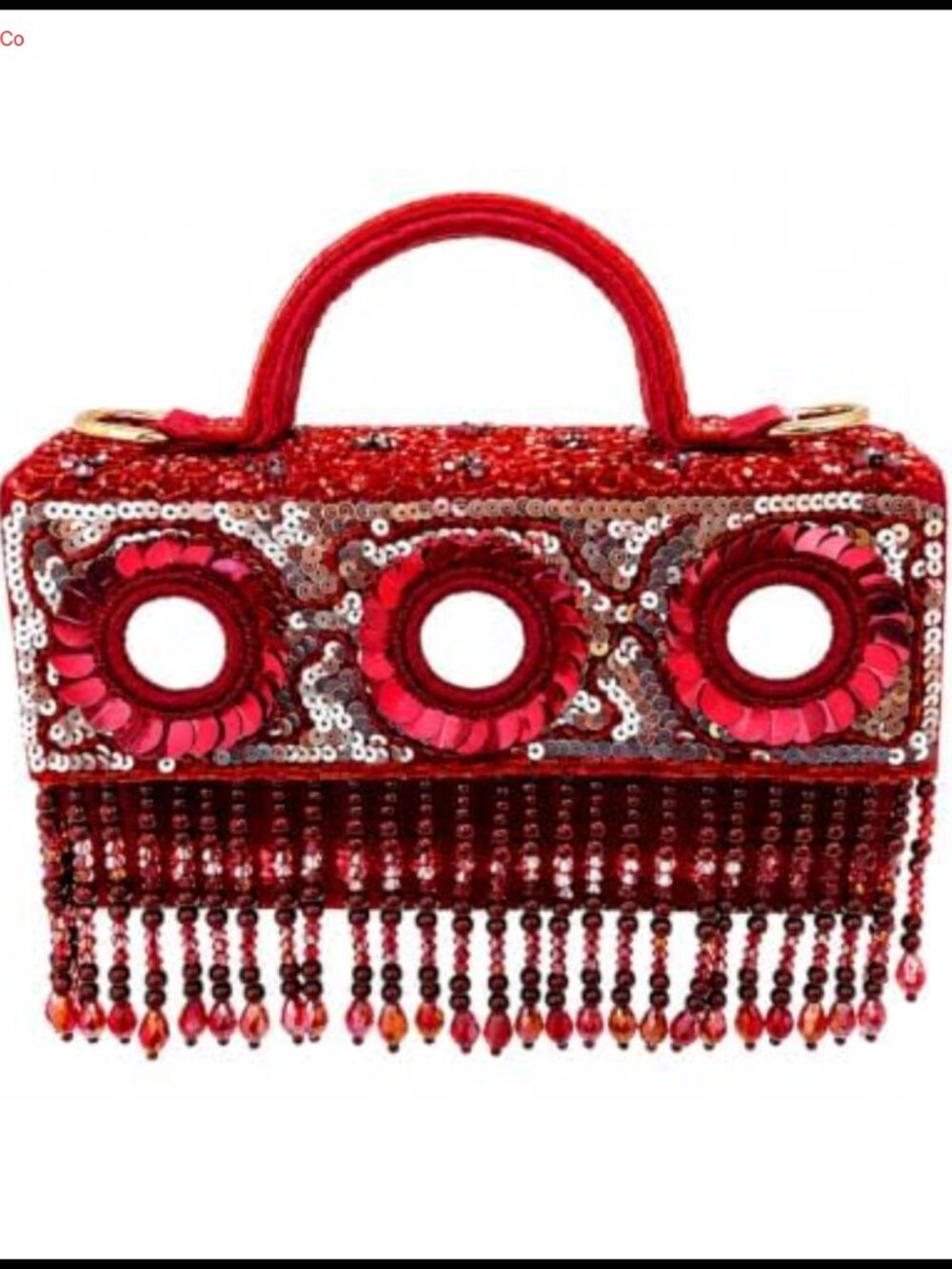 Sequin Beaded Embellished Box Clutch Evening Bag